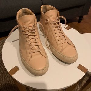 Common Projects high tops in cream size 13